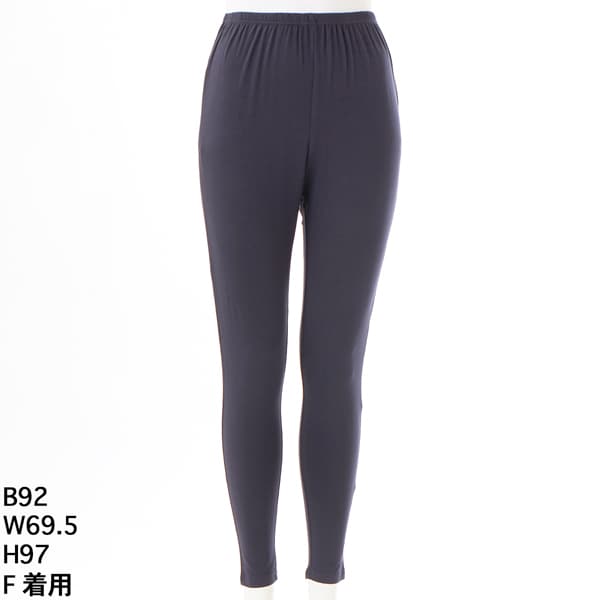 スーパーハッカフィーユ（super hakka feuille）/[15〜19号]フラワーワンポイント刺繍ストレッチケーブルジャカードレギンス 15～19号]フラワーワンポイント刺繍ストレッチケーブルジャカード