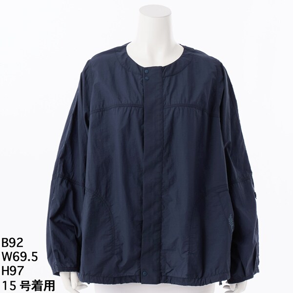 新品タグ付き　スーパーハッカ　フィーユ　刺繍　ブルゾン　15号　洗える スーパーハッカフィーユ(super hakka feuille) レディース の