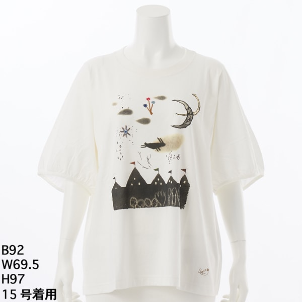 [15〜19号]SUPER HAKKA×オバタクミ「サーカスがやってくる」プリント+刺繍Tシャツ SUPER HAKKA×オバタクミ「サーカスがやってくる」プリント+刺繍T