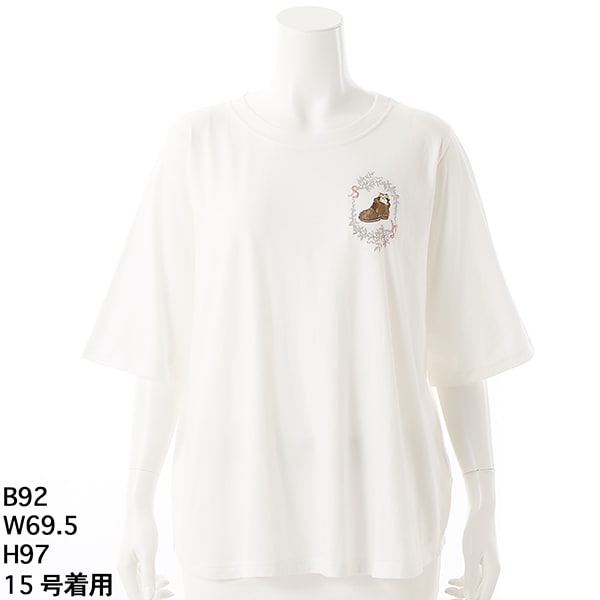 15～19号]SUPER HAKKA×中村 ころもち ｢gaze｣刺繍Tシャツ