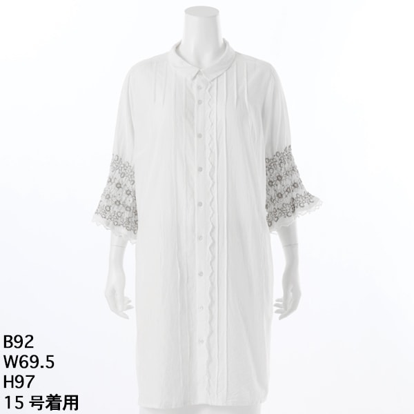 15～19号 ]コットンローンワッシャー シャーリングフローラルライン