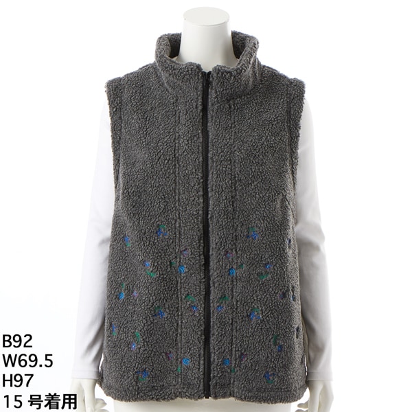 新品タグ付き　スーパーハッカ　フィーユ　刺繍　ブルゾン　15号　洗える 新品タグ付き スーパーハッカ フィーユ 刺繍 ブルゾン 15号