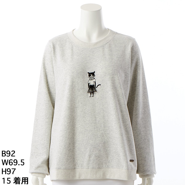 15～19号]SUPER HAKKA×保坂優子 ｢このドレス｣プリント+刺繍スウェット