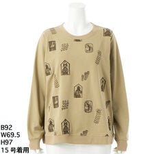 [15～19号]SUPER HAKKA×保坂優子 ｢窓と庭｣刺繍裏毛プルオーバー