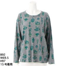 [15～19号]SUPER HAKKA×保坂優子 ｢暮らしを彩る｣プリント度甘天竺カットソー