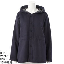 スーパーハッカフィーユ(super hakka feuille)の[15～19号]ウールレーヨンダブルフェイスフーディコート