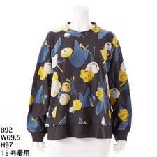 [15～19号]フラッフィーフラワーベロアジャカードモックネックプルオーバー