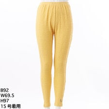 [15～19号]フラワーワンポイント刺繍ストレッチケーブルジャカードレギンス