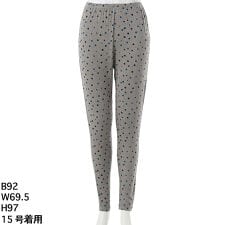 [15～19号]マシュマロタッチベア天竺ランダムドットプリントレギンス