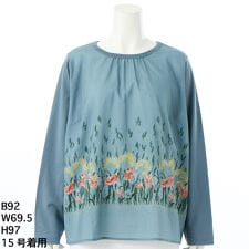 [15～19号]コットンローンフローラルメドウプリント+ソフト天竺カットソー