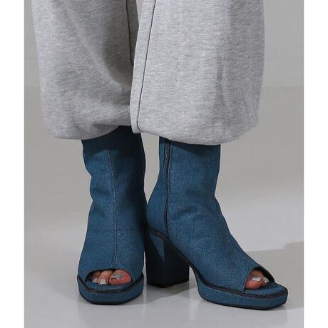 デニムオープントゥショートブーツ アナップ Anap ファッション通販 マルイウェブチャネル