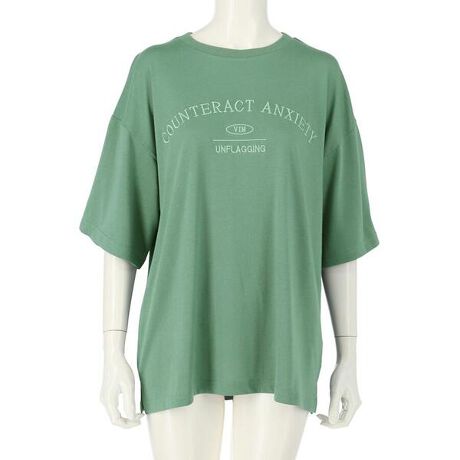 同色刺繍オーバーサイズTシャツ | アナップ(ANAP) | 0133200884 | ファッション通販 マルイウェブチャネル