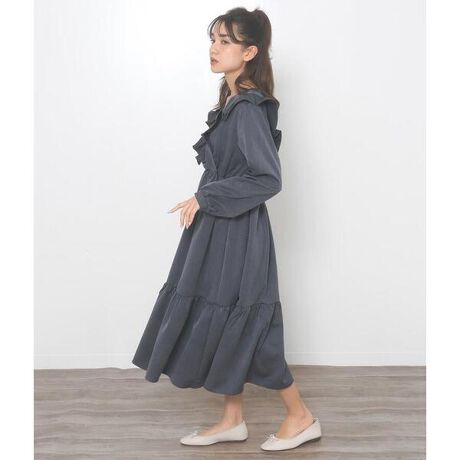 デニム風フリルワンピース チル Chille ファッション通販 マルイウェブチャネル