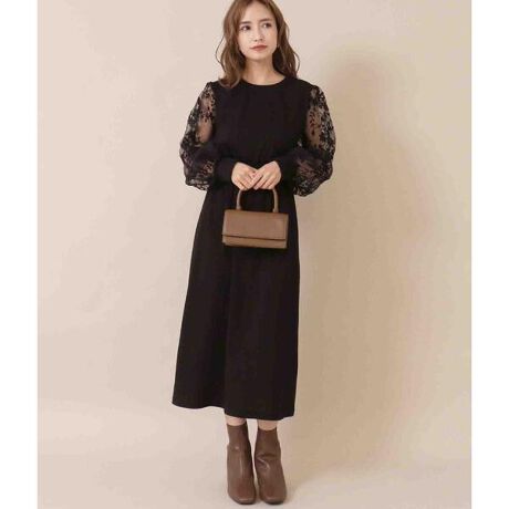 袖オーガンジーレース裏毛ワンピース チル Chille ファッション通販 マルイウェブチャネル To607 287 62 01