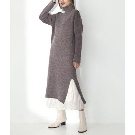 ボトルネックサイドスリットニットワンピース セッティミッシモ Settimissimo ファッション通販 マルイウェブチャネル Ca000 303 01 01