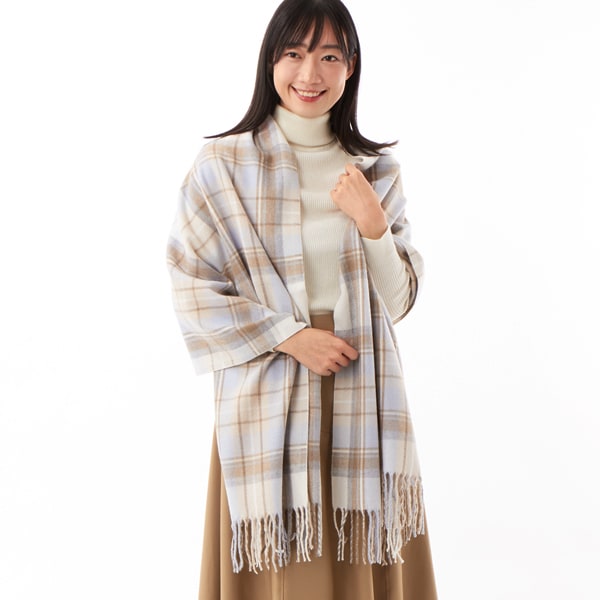 カシュネ cache nez / カシミヤボーダーストール | カシュネ(cache nez