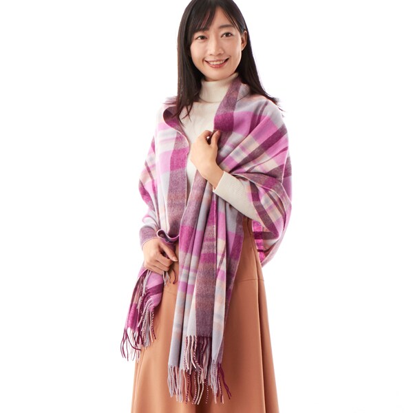 【GY】カシュネ cache nez / ウールメニーチェックストール cachenez ストール マフラー カシュネ cache nez / ウールメニー