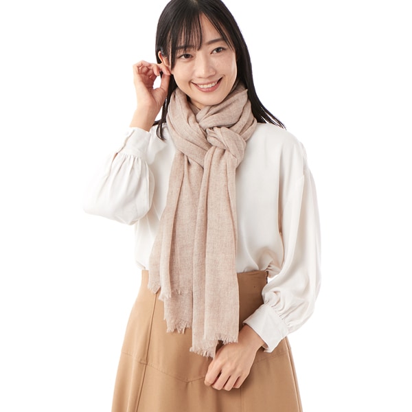 カシュネ cache nez / カシミヤ紡毛チェックストール | カシュネ(cache