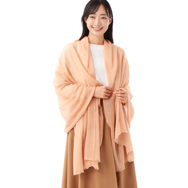 カシュネ cache nez / カシミヤエアリー無地ストール