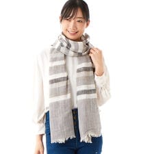 カシュネ(cache nez)のカシュネ cache nez / 綿混ボーダーストール