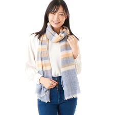 カシュネ(cache nez)のカシュネ cache nez / 綿混ボーダーストール