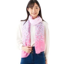 カシュネ(cache nez)のカシュネ cache nez / フラワーボーダー柄プリントストール