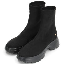 厚底ストレッチショートブーツ