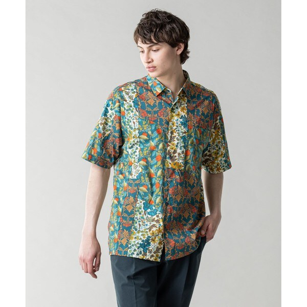 【りー✨】2枚セットJOSEPH パッチワークリバティシャツ 花柄総柄 EC限定色あり】パッチワークリバティ シャツ | ジョゼフ オム(JOSEPH