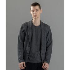 新素材【洗える/清涼感】メランジクロスジャージー　カットソージャケット