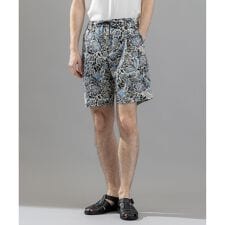 新柄【シワになりにくい】クールドッツストレッチ メキシカントプリント ショートパンツ/ BERMUD