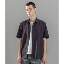 【新柄】テクノボイルストレッチ レギュラーカラー半袖シャツ