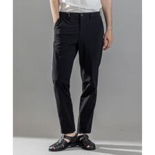 新素材【接触冷感性/防しわ性/ストレッチ/洗える/撥水加工】トリコソリッドストレッチ テーパードパン