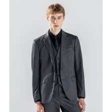 新素材【ストレッチ/セットアップ対応】シルキーウールジャージー ジャケット