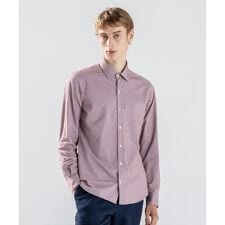 【ストレッチ】ハイゲージコットンジャージー 　長袖レギュラーカラーシャツ