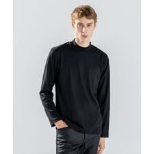 【新色追加】ウールジャージーウォッシャブル　モックネックカットソー