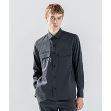 新素材【ストレッチ】グレインウェーブストレッチ / シャツブルゾン