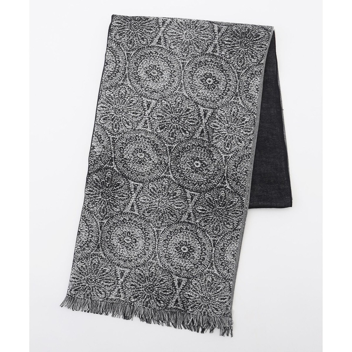 【リバーシブル】ブラックレーベルクレストブリッジ モノトーンチェック マフラー クレストブリッジチェックリバーシブルマフラー