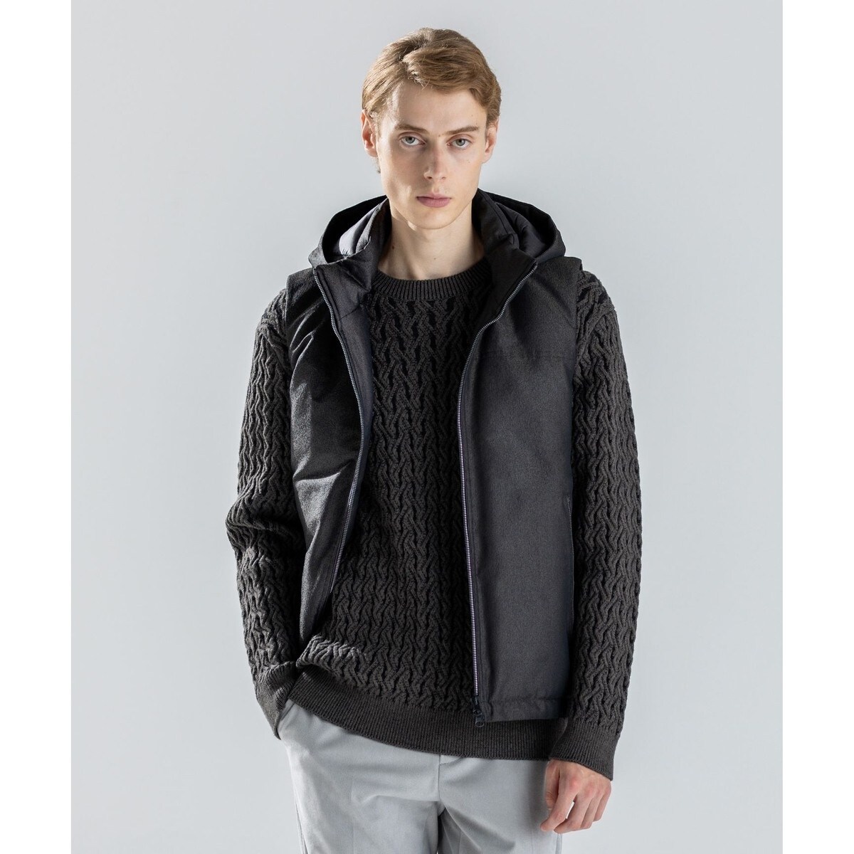 Cale(カル) コットンシルクギャバ ダウンベスト | エディフィス