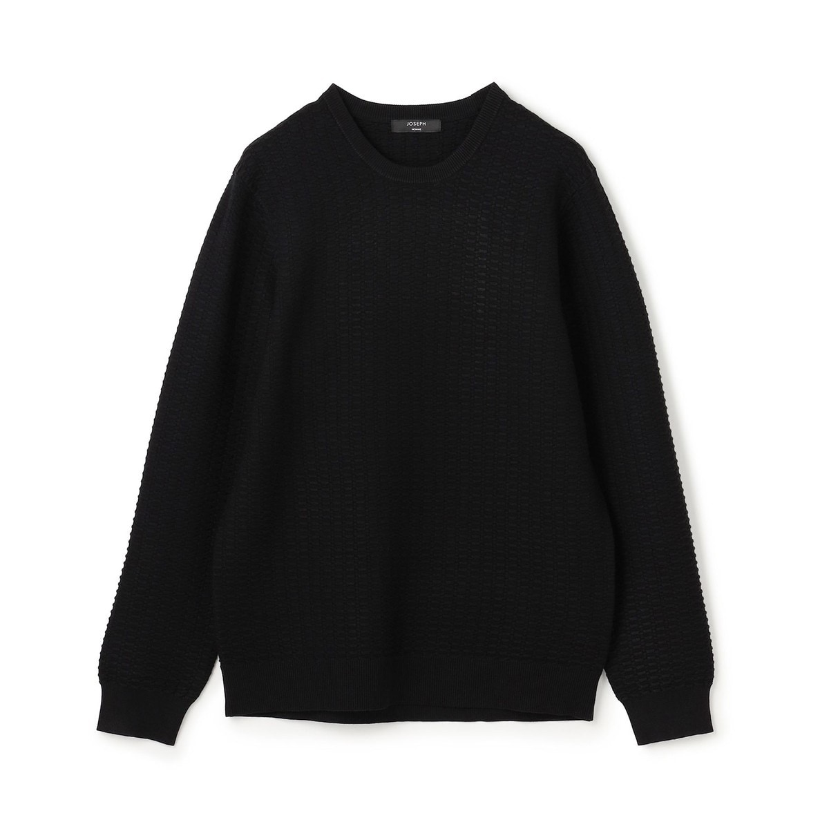 JOSEPH HOMME ブラック ケーブルニット セーター　新品未使用品 WEB・一部店舗限定 】 ライトヴィスコース ジップアップカーディガン