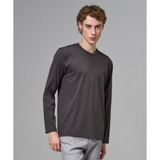 新色追加【高機能素材】ハイゲージベアスムース　クルーネック長袖Ｔシャツ