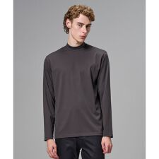 新色追加【高機能素材】ハイゲージベアスムース　モックネック長袖Ｔシャツ