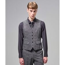 新色【３ピース対応】クールドッツストレッチ　ジレ