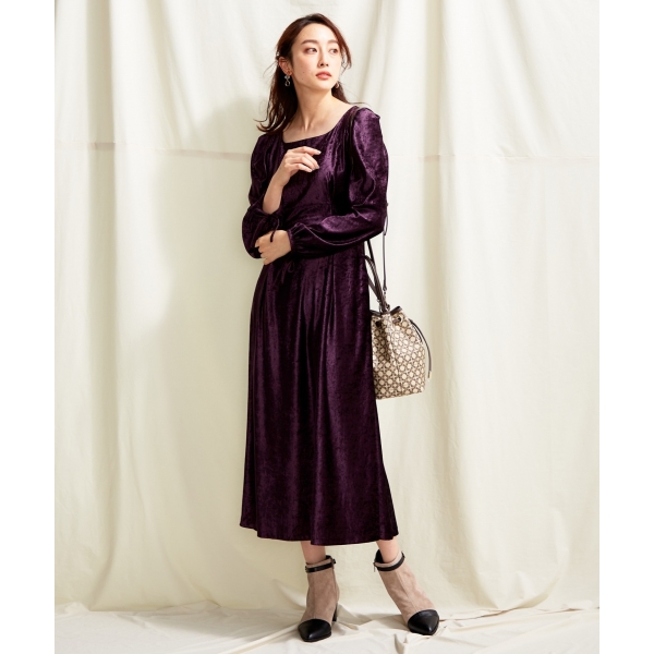 ＴＯＣＣＡ ＬＡＶＥＮＤＥＲ】Ｃｌａｓｈ Ｖｅｌｏｒ Ｄｒｅｓｓ