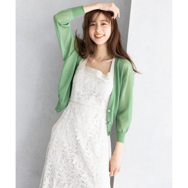 【TOCCA LAVENDER】Linen-like Lace DRESS
