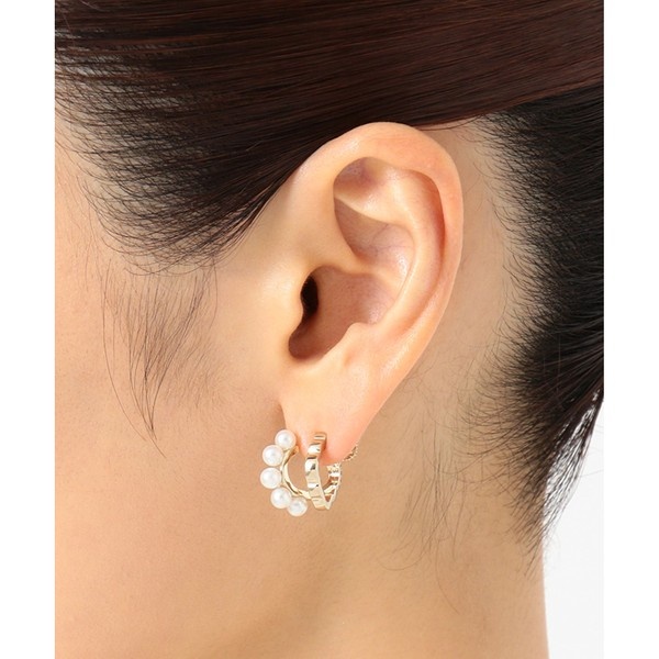 PEARL CLOVER HOOP EARRINGS イヤリング | トッカ(TOCCA) | ASTZIW0001