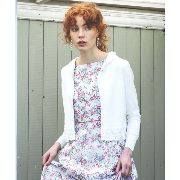 TOCCA - トッカ FLORAL KNIT KRTONS0030 パーカー M ネイビー ニットフーディ ITGCWGWK0JRC 洗える！】FLORAL KNIT ニットフーディ | トッカ(TOCCA