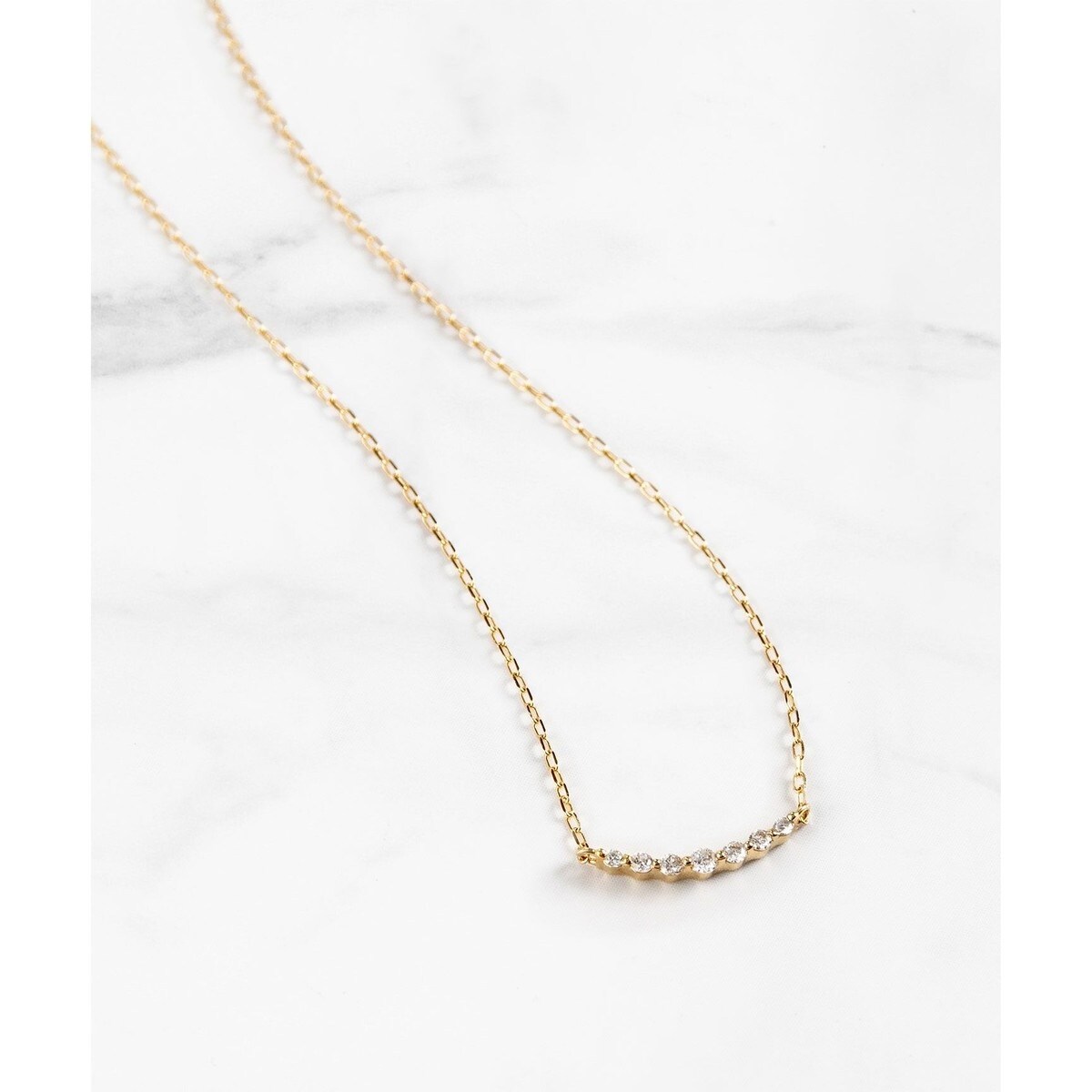 WEB限定】FRILL DIAMOND NECKLACE K10 ダイヤモンド ネックレス