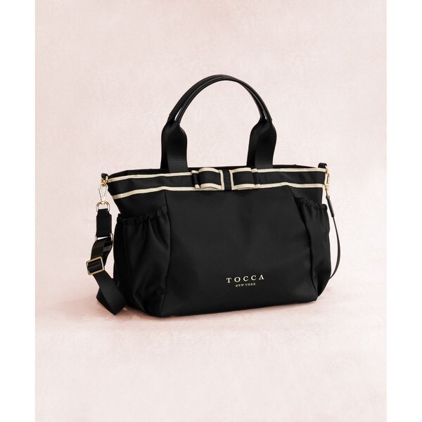 DUAL RIBBON NYLON TOTE M トートバッグ M / TOCCA