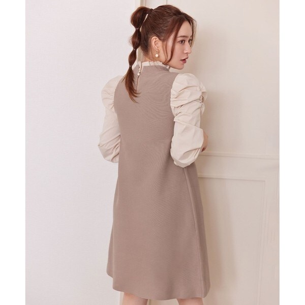 WEB限定】【TOCCA LAVENDER】RETRO PUFF KNIT DRESS ニットドレ