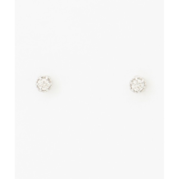 WEB限定】FLORA PLATINUM DIAMOND PIERCED EARRINGS プラチ | トッカ